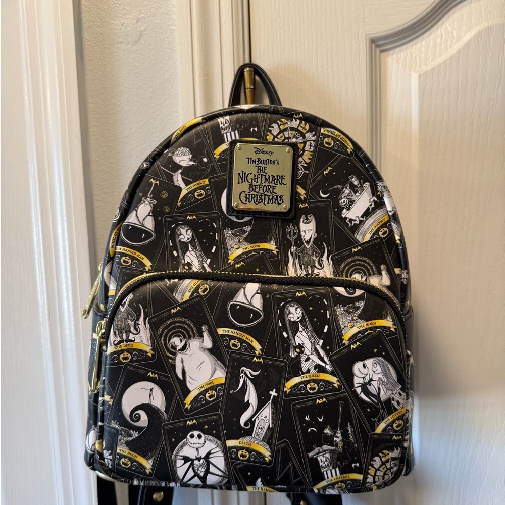 Loungefly Gold Backpack with Halloween Interior
